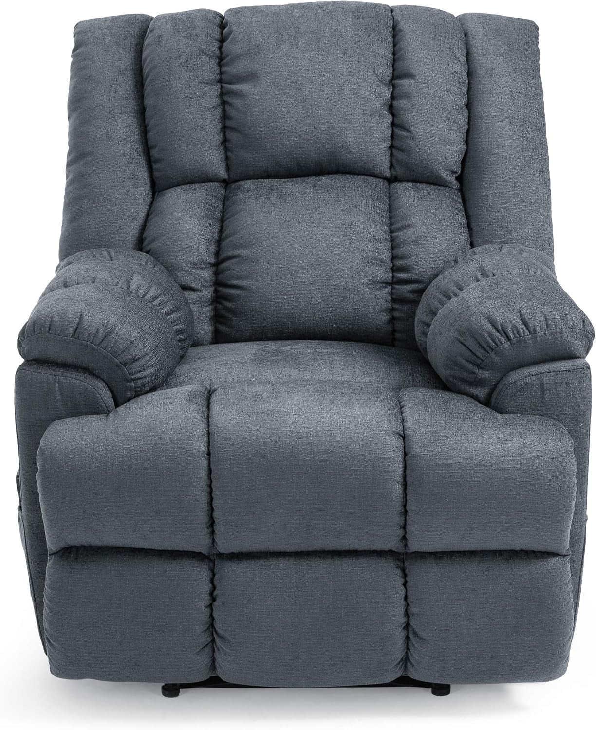 Coosa Massage Recliner, Charcoal + Black